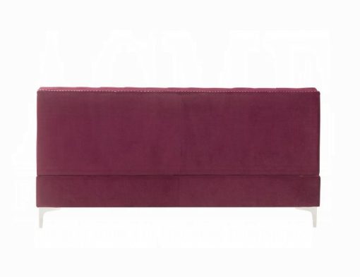 Acme Jaszira Burgundy Velvet Modular - Armless Sofa - Image 2