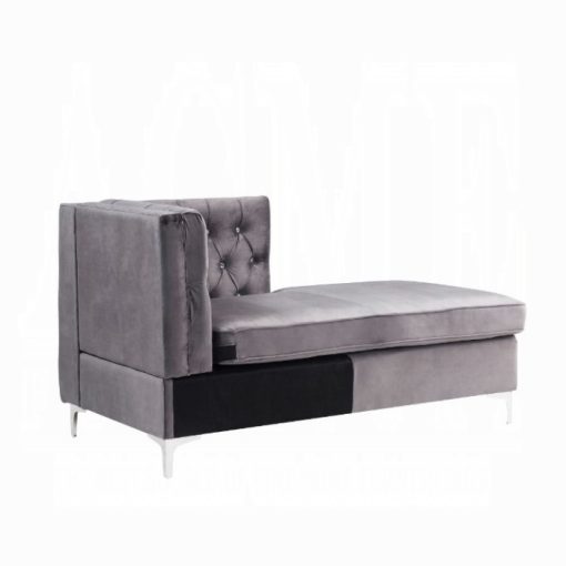 Acme Jaszira Gray Velvet Modular - Chaise