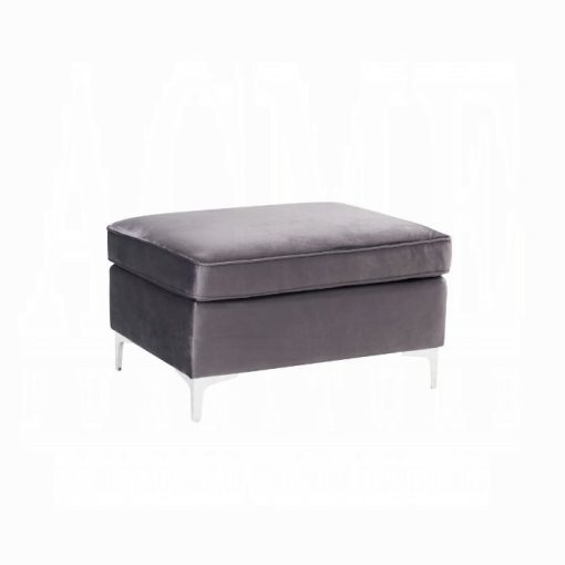 Acme Jaszira Gray Velvet Modular - Ottoman