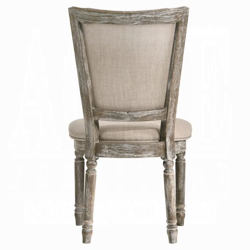 Acme Gabrian Fabric & Reclaimed Gray Side Chair - Set of 2 - Image 5