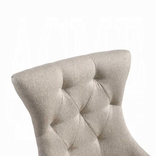 Acme Gabrian Fabric & Reclaimed Gray Fabric Side Chair - Set-2 - Image 6