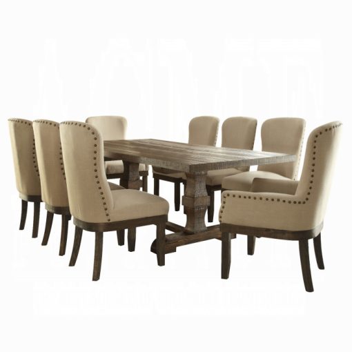 Acme Landon Salvage Brown Dining Table w/Leaf - Image 2