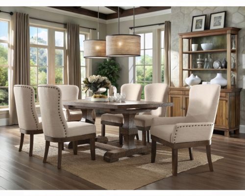 Acme Landon Salvage Brown Dining Table w/Leaf