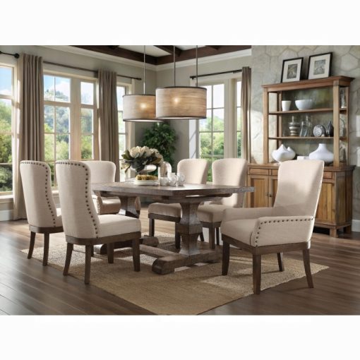 Acme Landon Salvage Brown Dining Table w/Leaf