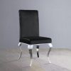 Acme Fabiola Fabric & Stainless Steel Side Chair - Set of 2