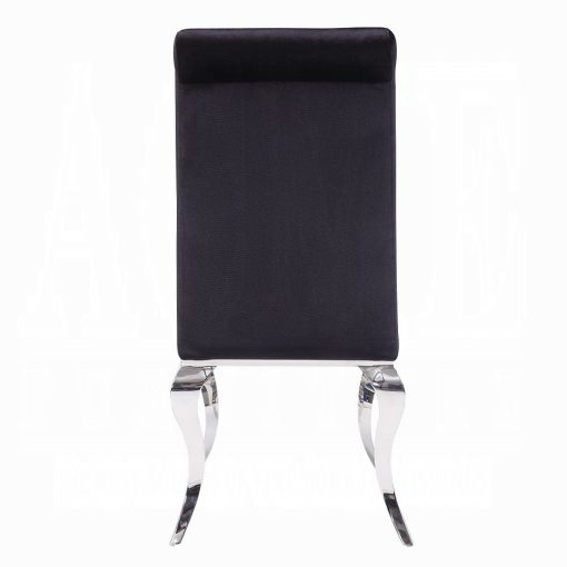 Acme Fabiola Fabric & Stainless Steel Side Chair - Set of 2 - Image 5