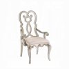 Acme Esteban Ivory Velvet & Antique Champagne Arm Chair -  Set of 2