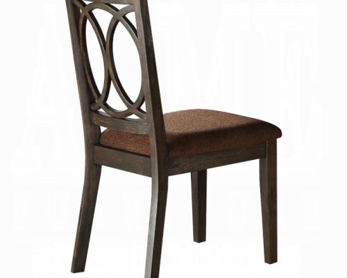 Acme Jameson Brown Fabric & Espresso Side Chair - Set of 2