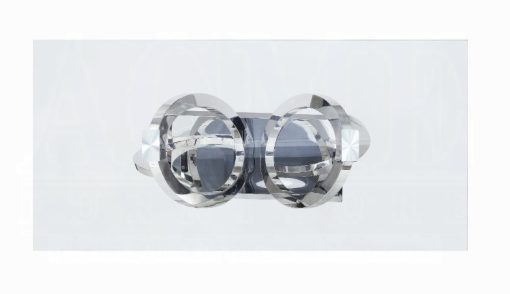 Acme Finley Clear Glass & Mirrored Silver Dining Table - Image 2