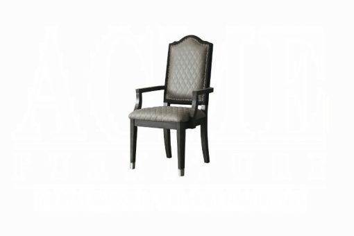Acme House Beatrice Two Tone Gray Fabric & Charcoal Arm Chair -  Set of 2 - Image 2