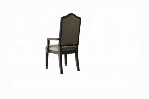 Acme House Beatrice Two Tone Gray Fabric & Charcoal Arm Chair -  Set of 2 - Image 4