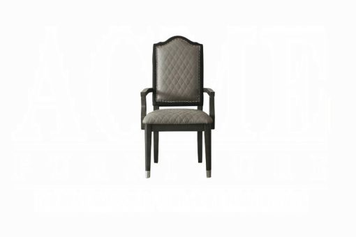 Acme House Beatrice Two Tone Gray Fabric & Charcoal Arm Chair -  Set of 2 - Image 8