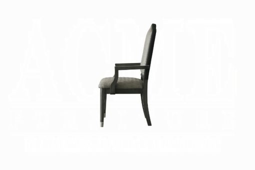 Acme House Beatrice Two Tone Gray Fabric & Charcoal Arm Chair -  Set of 2 - Image 5