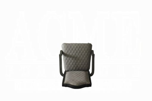 Acme House Beatrice Two Tone Gray Fabric & Charcoal Arm Chair -  Set of 2 - Image 6