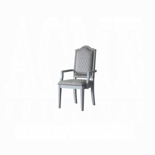 Acme House Marchese Two Tone Gray Fabric & Pearl Gray Arm Chair -  Set of 2