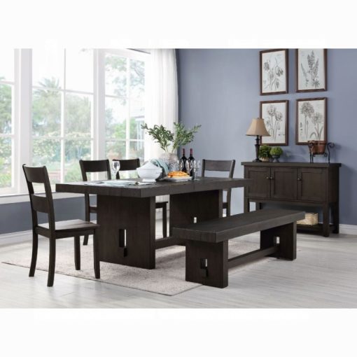Acme Haddie Distressed Walnut Dining Table