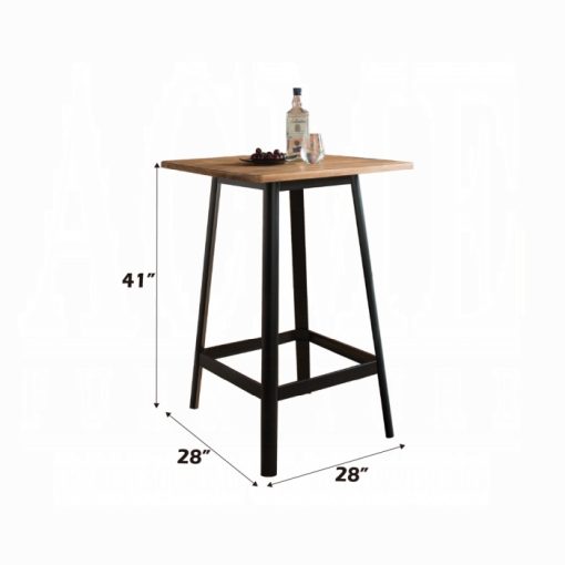 Acme Jacotte Natural & Black Bar Table - Image 2