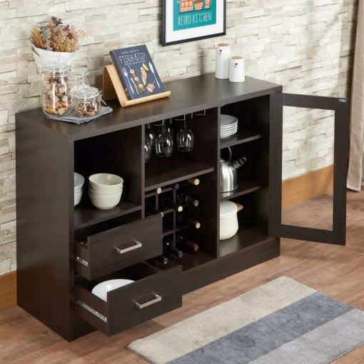 Acme Hazen Espresso Wine Cabinet - Image 7