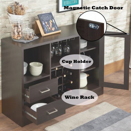 Acme Hazen Espresso Wine Cabinet - Image 9