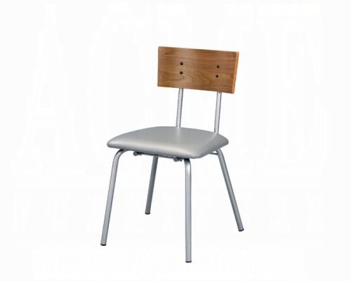 Acme Jurgen Synthetic Leather & Silver Side Chair - Set of 2