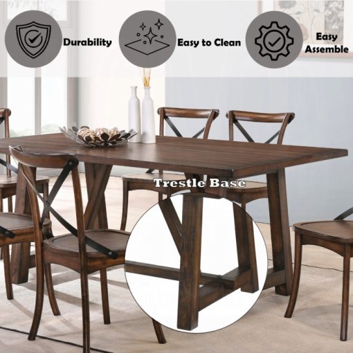 Acme Kaelyn Dark Oak Dining Table - Image 5