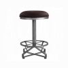 Acme Evangeline Rustic Brown Fabric & Black Counter Height Stool -  Set of 2