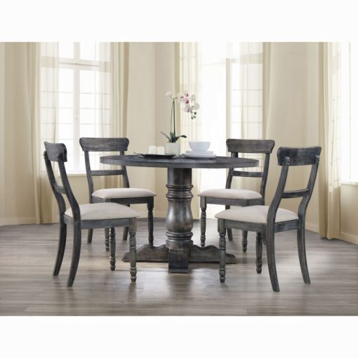 Acme Leventis Weathered Gray Round Dining Table
