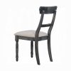 Acme Leventis Light Brown Linen & Weathered Gray Side Chair - Set of 2