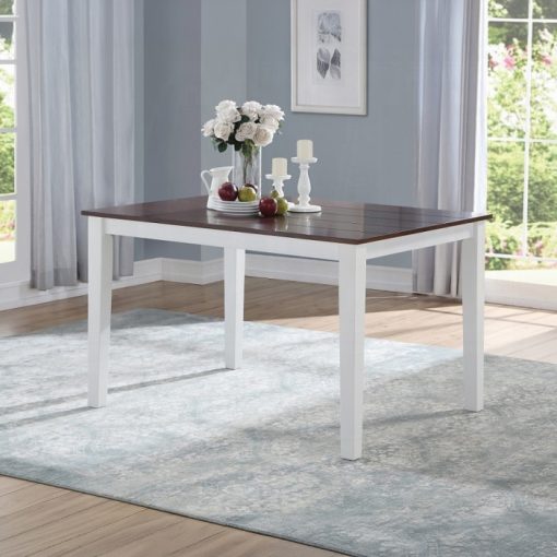 Acme Green Leigh White & Walnut Dining Table