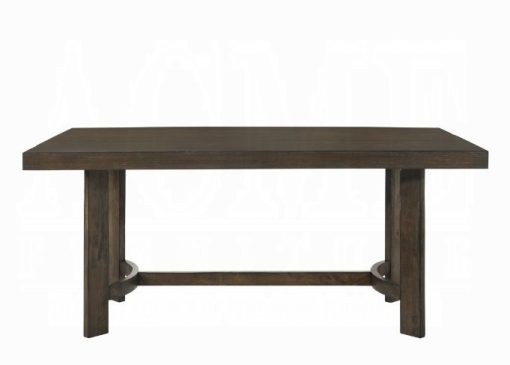Acme Farren Weathered Oak Dining Table - Image 4