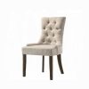 Acme Farren Beige Fabric & Weathered Oak Side Chair -  Set of 2