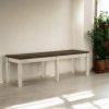 Acme Fedele Weathered Oak & Cream Bench