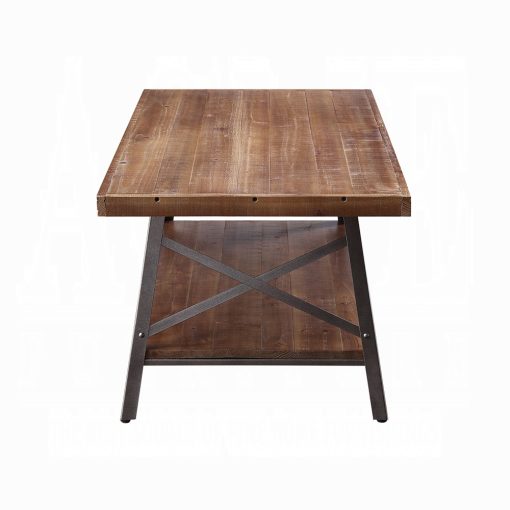 Acme Ikram Weathered Oak & Sandy Black Coffee Table - Image 4