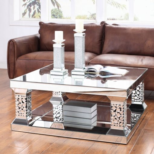 Acme Kachina Mirrored & Faux Gems Coffee Table