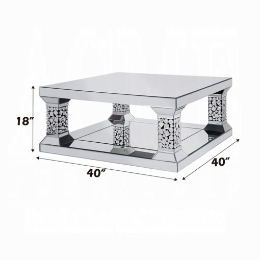 Acme Kachina Mirrored & Faux Gems Coffee Table - Image 5