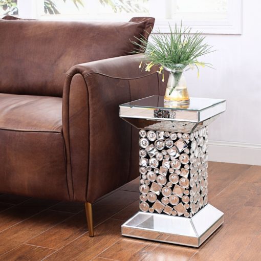Acme Kachina Mirrored & Faux Gems End Table