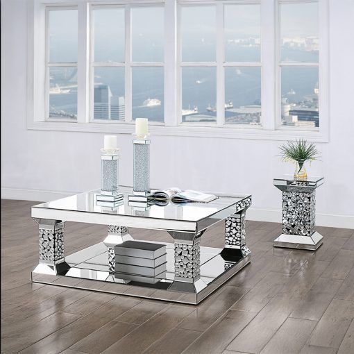 Acme Kachina Mirrored & Faux Gems End Table - Image 6