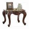 Acme Jardena Natural Marble Top & Cherry Oak End Table