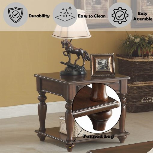 Acme Farrel Walnut End Table - Image 4