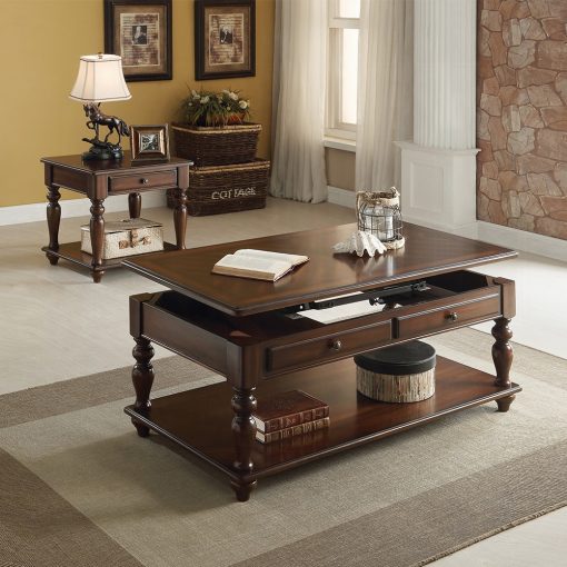 Acme Farrel Walnut End Table - Image 5