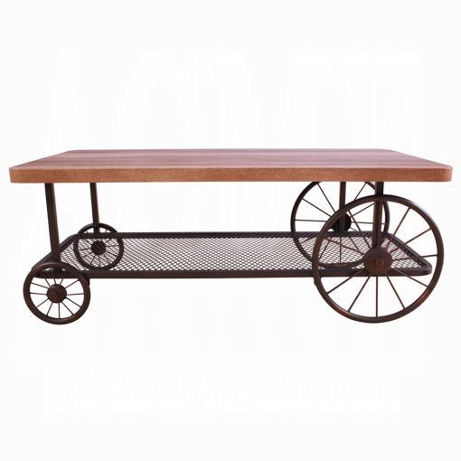 Acme Francie Oak & Antique Gray Coffee Table - Image 3