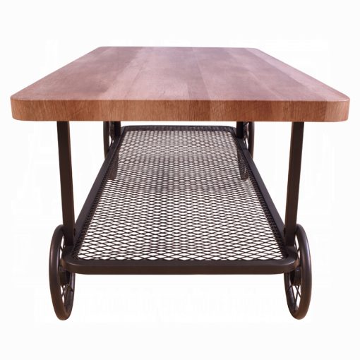 Acme Francie Oak & Antique Gray Coffee Table - Image 4