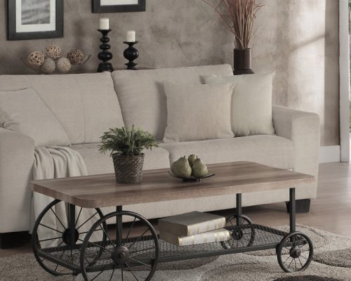 Acme Francie Oak & Antique Gray Coffee Table