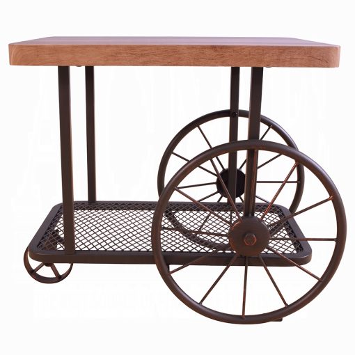 Acme Francie Oak & Antique Gray End Table - Image 3