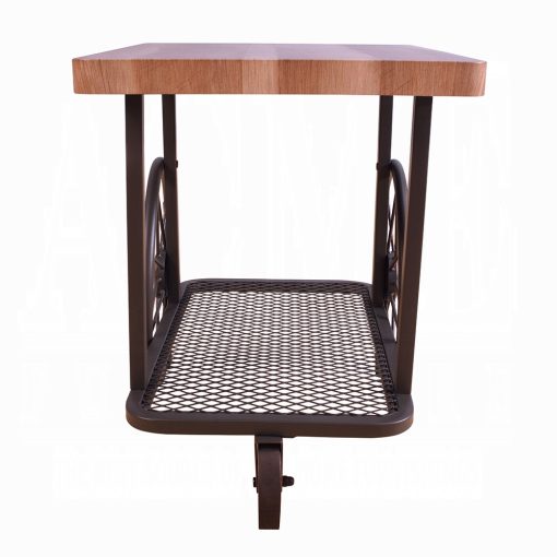 Acme Francie Oak & Antique Gray End Table - Image 5