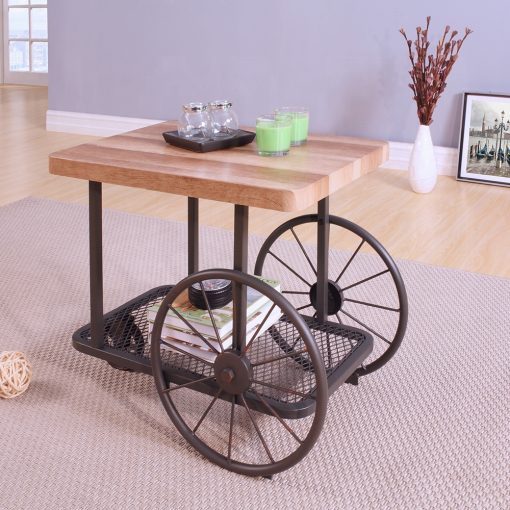 Acme Francie Oak & Antique Gray End Table - Image 6