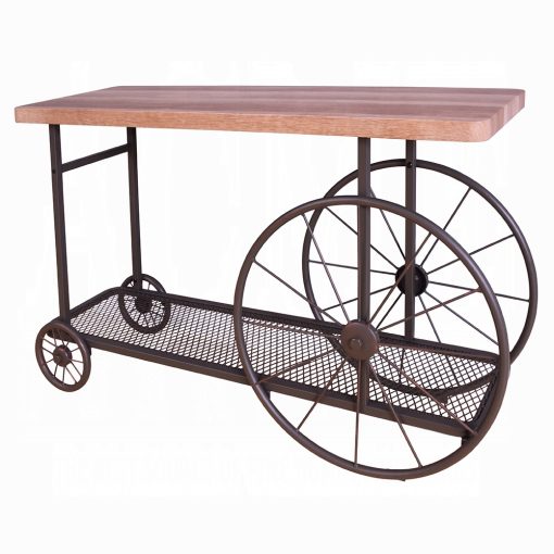 Acme Francie Oak & Antique Gray Sofa Table - Image 2
