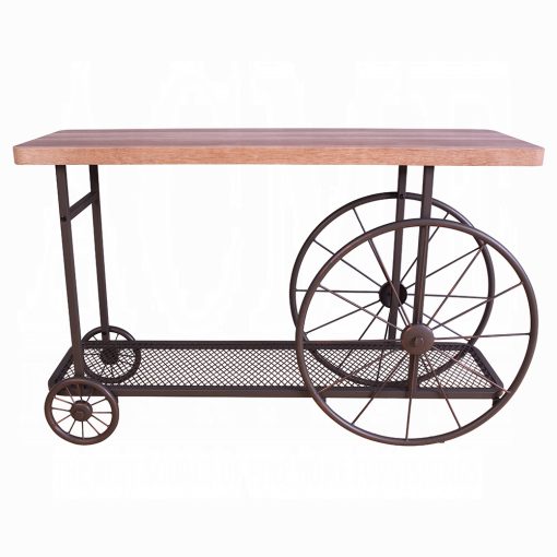 Acme Francie Oak & Antique Gray Sofa Table - Image 3