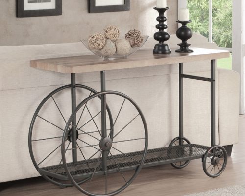 Acme Francie Oak & Antique Gray Sofa Table