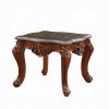 Acme Eustoma Natural Marble Top & Walnut End Table